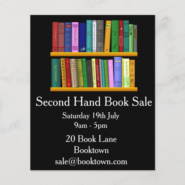 Second Hand Book sale flyer (Front)