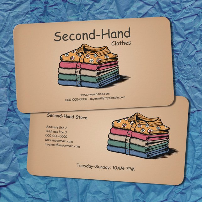 Second-Hand Clothes Business Card (Second-Hand Clothes Business Card)