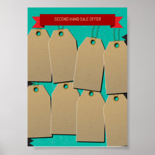Second hand sales offer poster