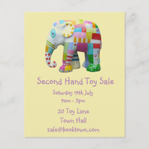 Second Hand Toy sale flyer
