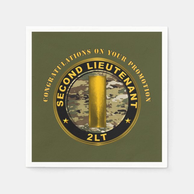 Second Lieutenant 2LT Promotion   Napkin (Front)