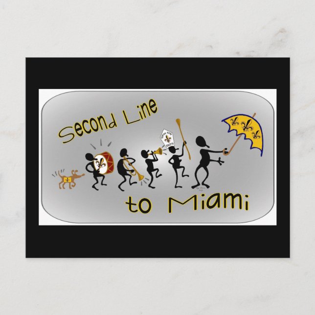 Second LIne Fans Postcard (Front)