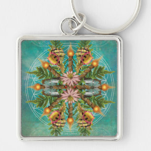 Second Nature Tarot deck Design Mandala Key Ring