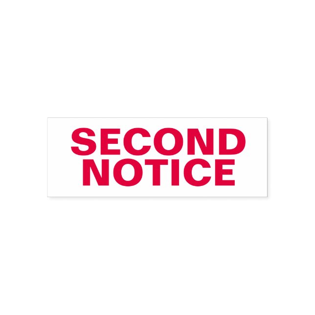 Second Notice for invoice or billing Self-inking Stamp (Design)