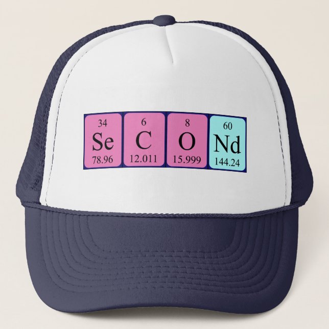 Second periodic table name hat (Front)
