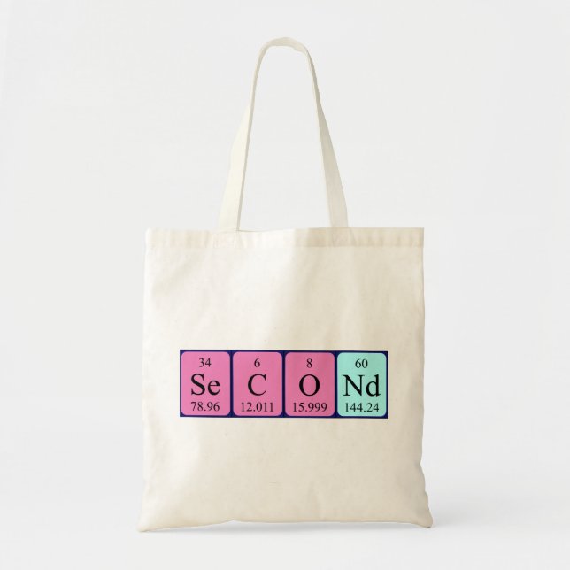Second periodic table name tote bag (Front)