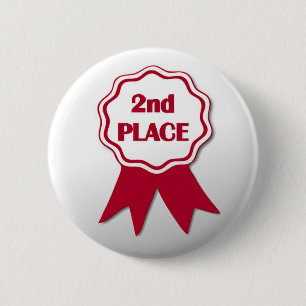 Second Place Award Button Pin