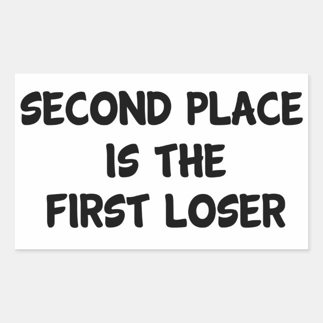 Second Place Rectangular Sticker (Front)