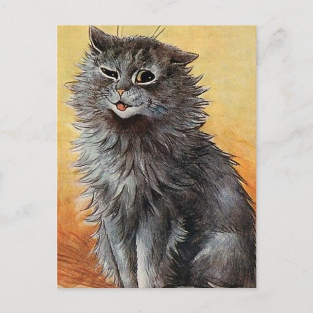 “Second Prize at the Cat Show” by Louis Wain Postcard (Front)
