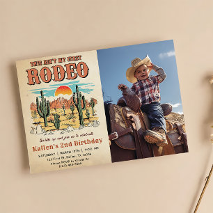 Second Rodeo Western Cowboy 2nd Birthday Invitation