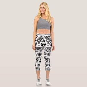 Second tribal ethnic, seamless pattern. capri leggings