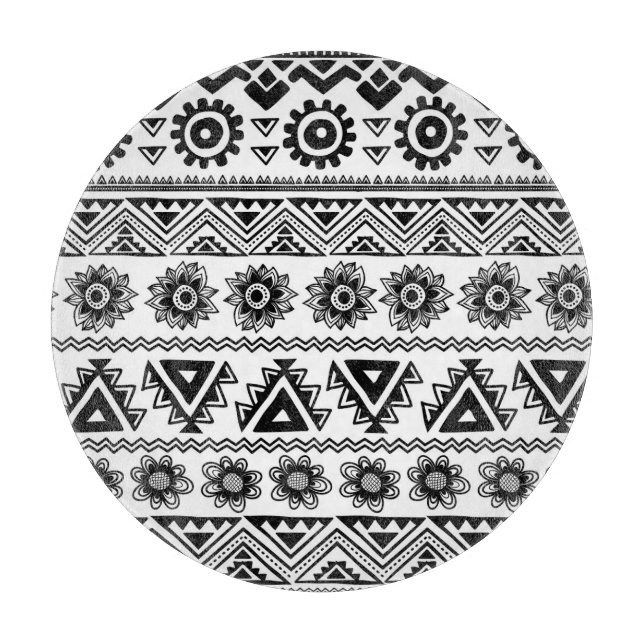 Second tribal ethnic, seamless pattern. cutting board (Front)