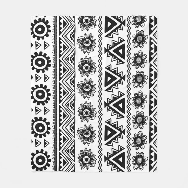 Second tribal ethnic, seamless pattern. fleece blanket (Front)