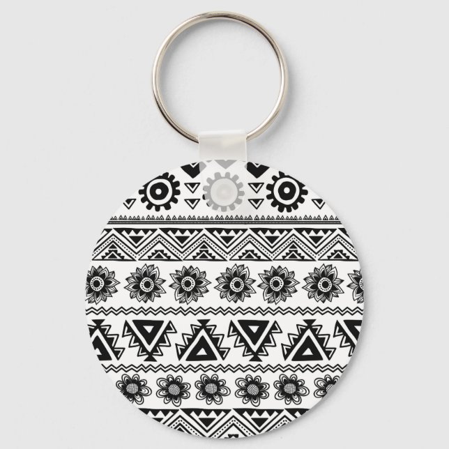 Second tribal ethnic, seamless pattern. key ring (Front)
