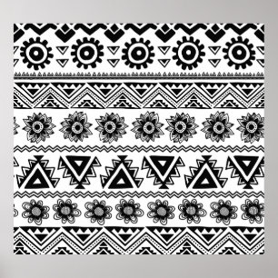 Second tribal ethnic, seamless pattern. poster