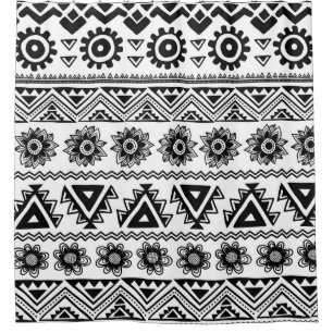 Second tribal ethnic, seamless pattern. shower curtain
