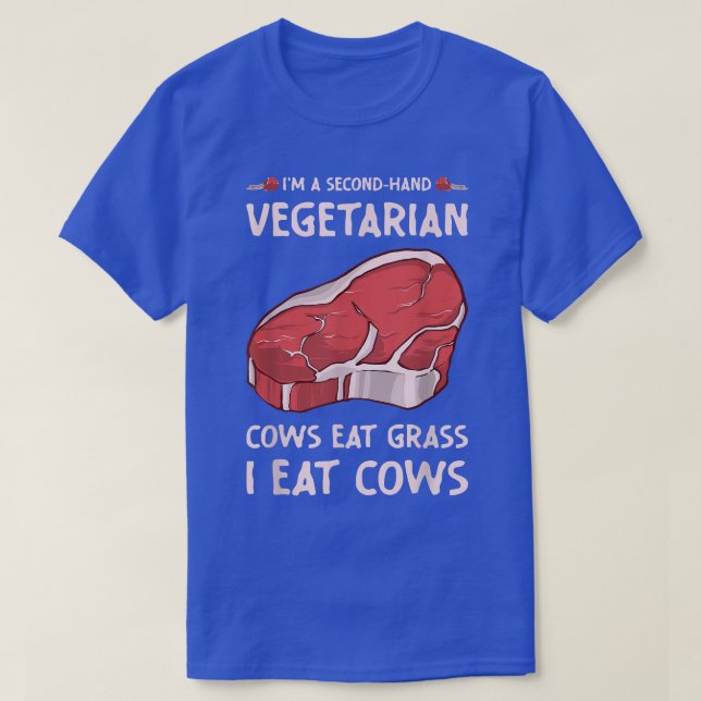 Secondhand Vegetarian Funny BBQ Grilling  1272 T-Shirt (Design Front)
