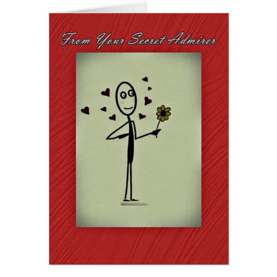 Secret Admirer Card Stick Person