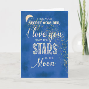 Secret Admirer, Love From Stars to Moon Night Sky Card