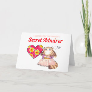 Secret Admirer valentine Holiday Card