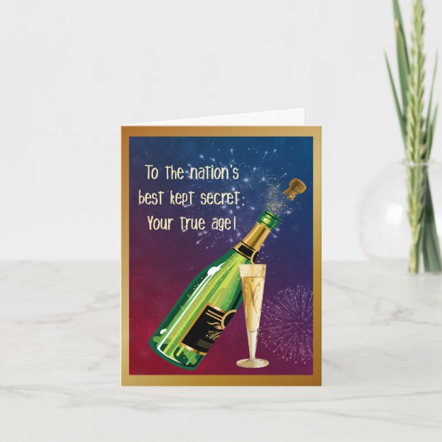 Secret Age Birthday Card (Front)