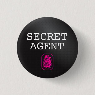Secret Agent 3 Cm Round Badge