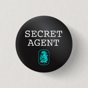 Secret Agent 3 Cm Round Badge
