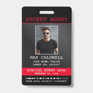 Secret Agent Corporate Spy Badge ID Badge