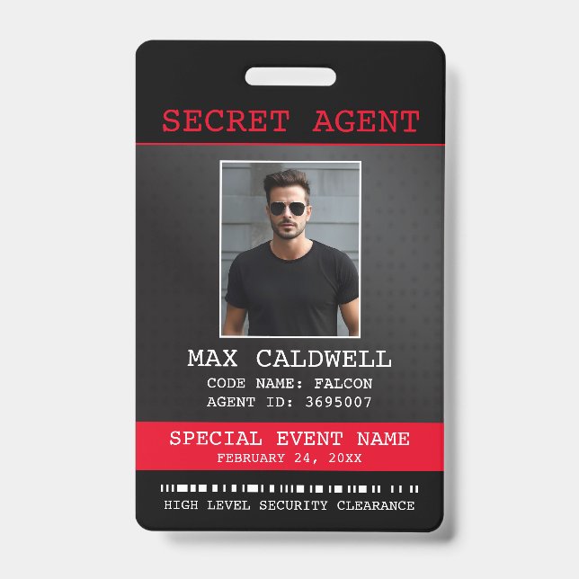 Secret Agent Corporate Spy Badge ID Badge (Front)