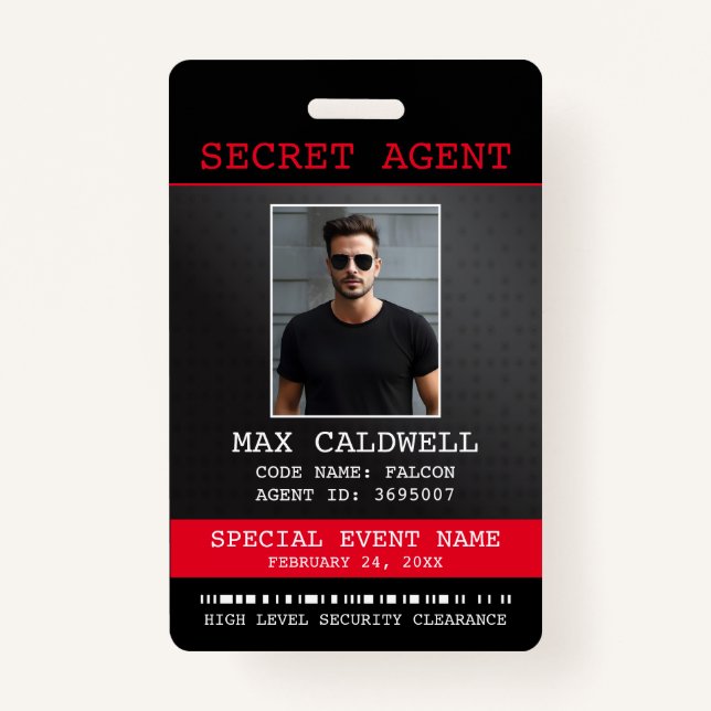 Secret Agent Corporate Spy Badge ID Badge (Front)