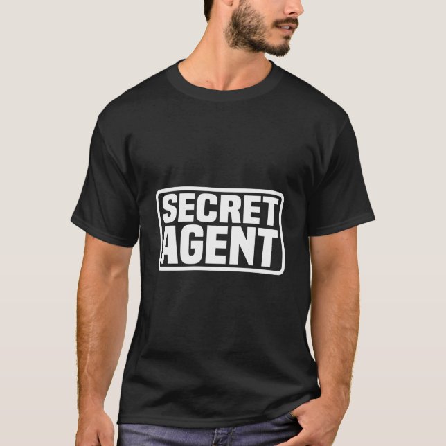 Secret Agent Covert Spy Undercover Espionage Gover T-Shirt (Front)