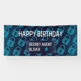 Secret agent Detective Spy Mystery Party Banner