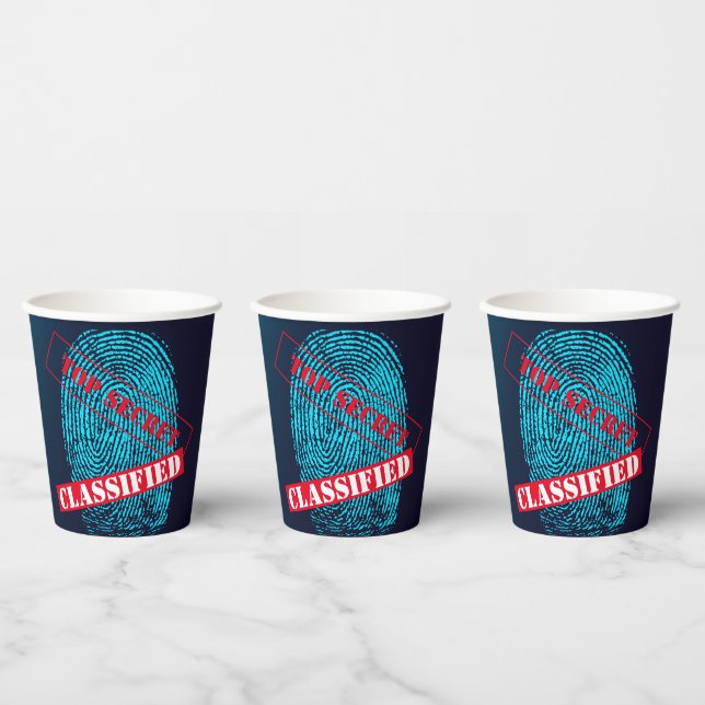 Secret agent Detective Spy Mystery Party Paper Cups (Multi)