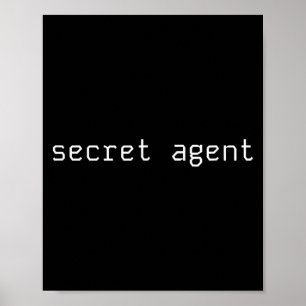 Secret Agent Halloween Funny Undercover Spy Poster