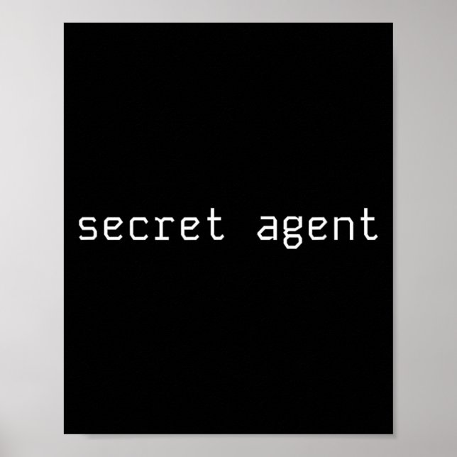 Secret Agent Halloween Funny Undercover Spy Poster (Front)