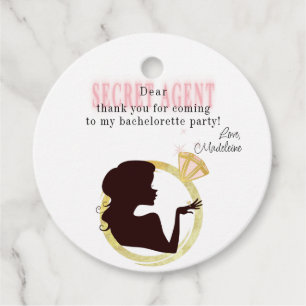 Secret Agent License Party Bachelorette Itinerary Favour Tags