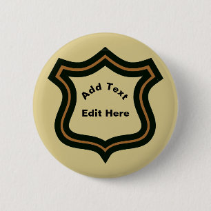 Secret Agent Name Badge,edit text Button