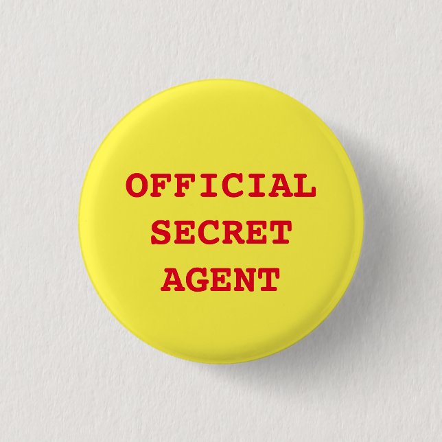 "Secret Agent/Spy" Button (Front)