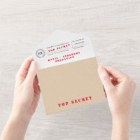 Secret Agent Spy Invitation