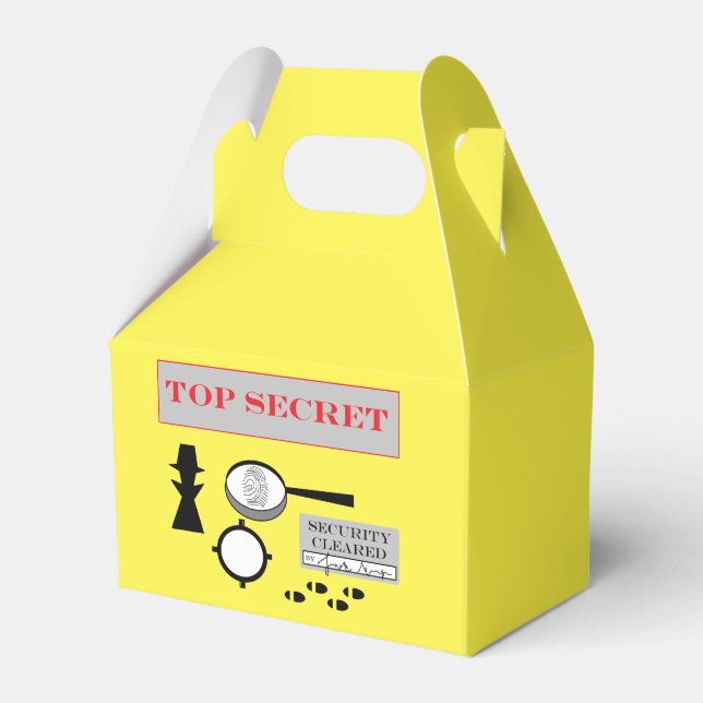"Secret Agent/Spy" Party Favour Box (Front Side)