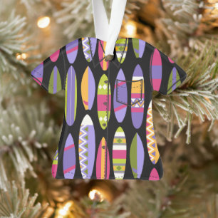 Secret Beach Hawaiian Surfboards Aloha Shirt-Black Ornament