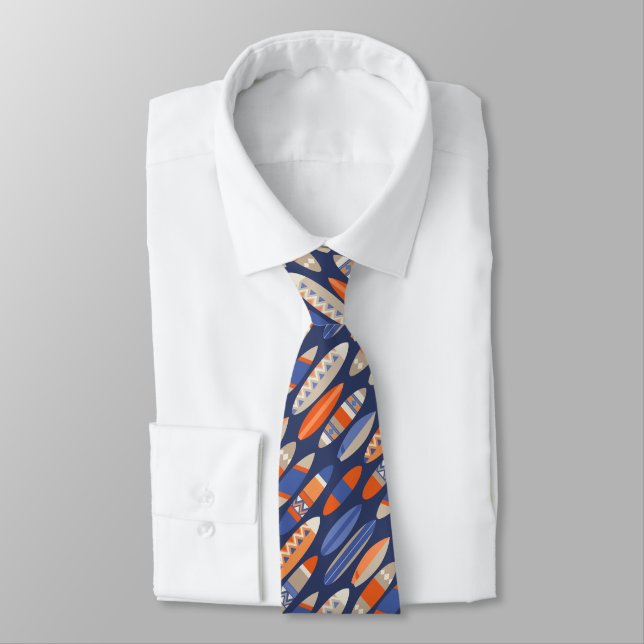Secret Beach Hawaiian Surfboards - Blue and Orange Tie (Tied)