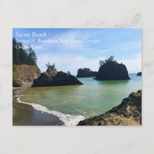 Secret Beach, Samuel H. Boardman, Oregon Postcard