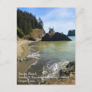 Secret Beach, Samuel H. Boardman, Oregon Postcard