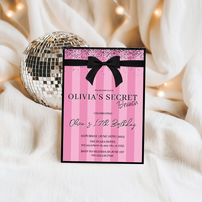 Secret Birthday Brunch invitation shh (Creator Uploaded)