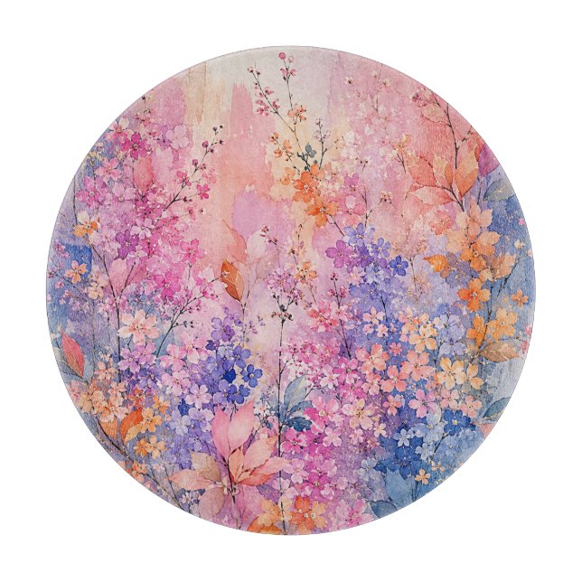 Secret Blossom Symphony Cutting Board (Front)