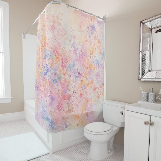 Secret Blossom Symphony Shower Curtain (In Situ)