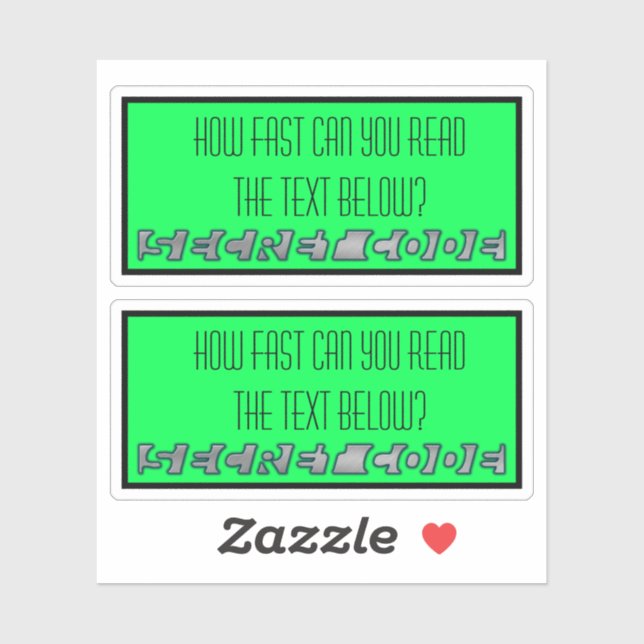 Secret Code Stickers (Sheet)