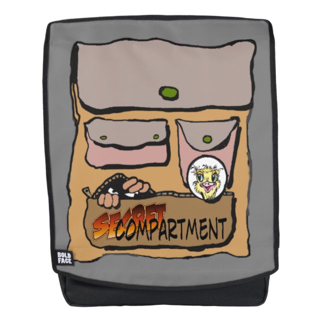 Secret Compartment Cartoon Adult Backpack (Front)