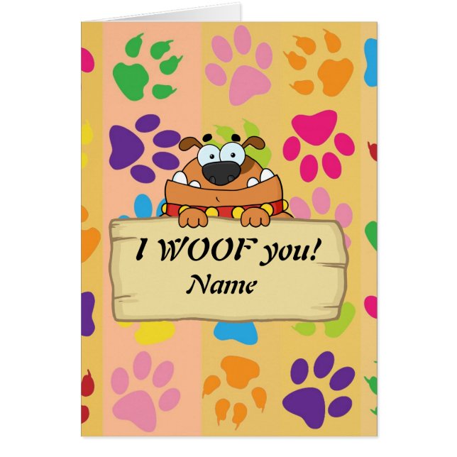 Secret Crush For Dog lovers I woof you customised (Front)
